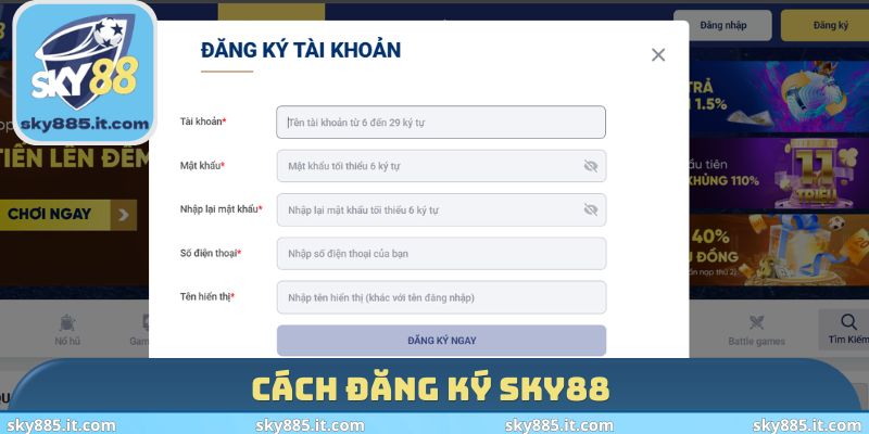 Cách đăng ký SKY88