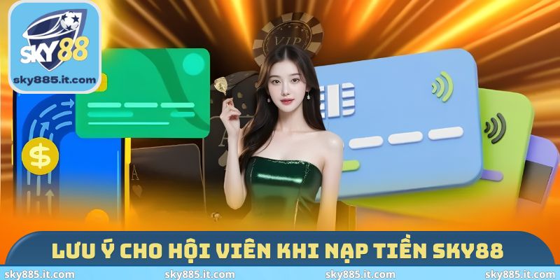 Lưu ý cho hội viên khi nạp tiền SKY88